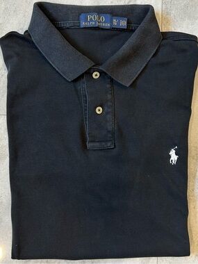 Polo Ralph Lauren Classic Black Polo Shirt with White Pony Size XL